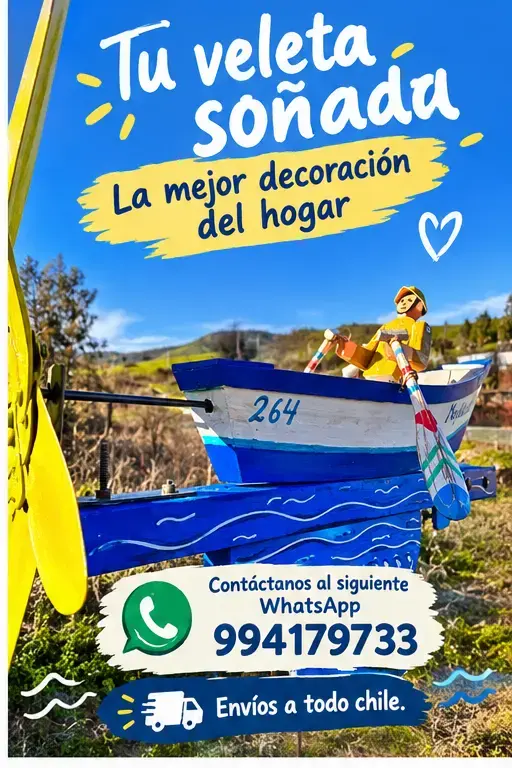 Veleta animada de barco artesanal - 1