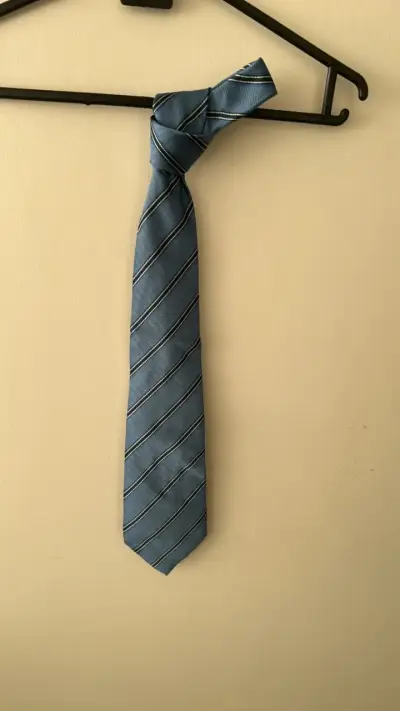 Corbata azul a rayas elegante - miniatura 1