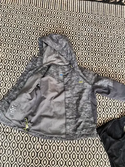 Chaqueta impermeable para niños Uppik gris - miniatura 2