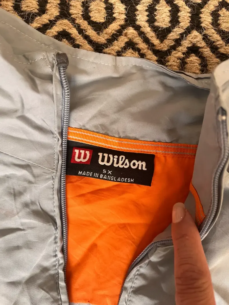 Cortaviento Wilson gris y naranja para hombre - 3