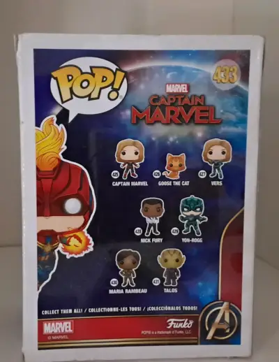 Funko Pop Captain Marvel 433 Brillante - miniatura 4