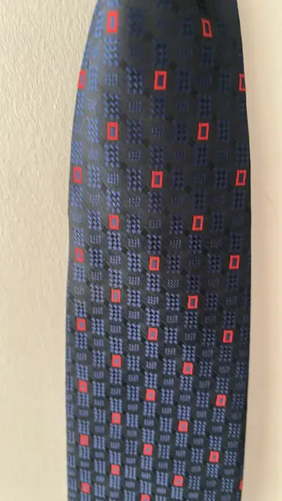 Corbata azul con diseño geométrico Vizio - miniatura 2