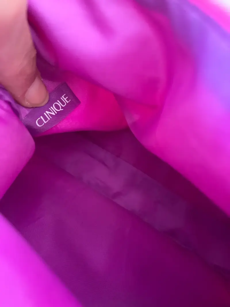 Cosmetiquero estuche Clinique fucsia y morado - 3