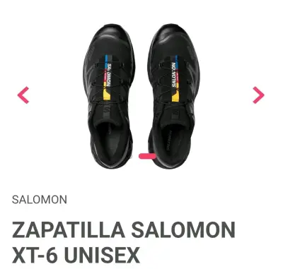 Zapatillas Salomon XT-6 Unisex Negras - miniatura 1