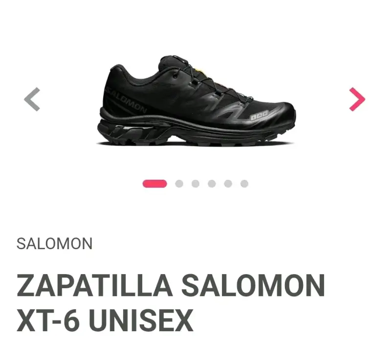 Zapatillas Salomon XT-6 Unisex Negras - 2