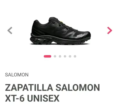 Zapatillas Salomon XT-6 Unisex Negras - miniatura 2