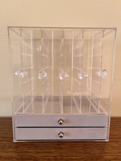 Organizador de joyas acrílico de paneles y cajones - miniatura 1