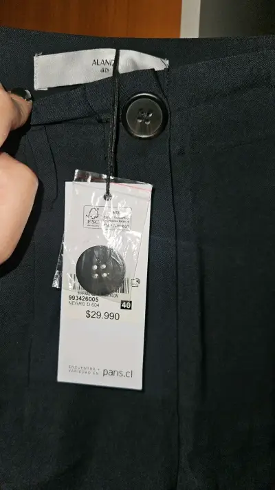 Pantalón negro de vestir para mujer talla 40 - miniatura 1