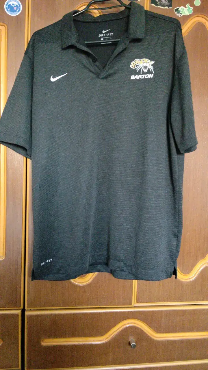 Polera Polo Nike Dri-Fit Barton Negra - 1