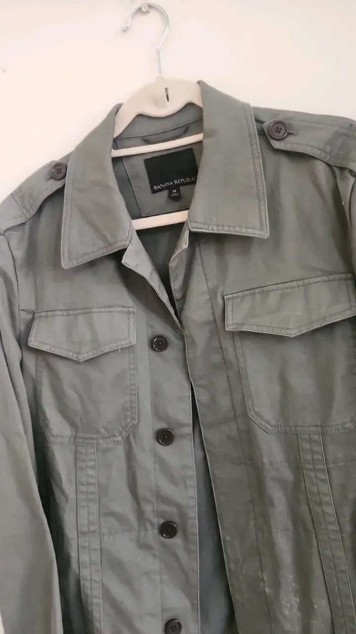 Chaqueta Banana Republic verde militar para mujer - 3