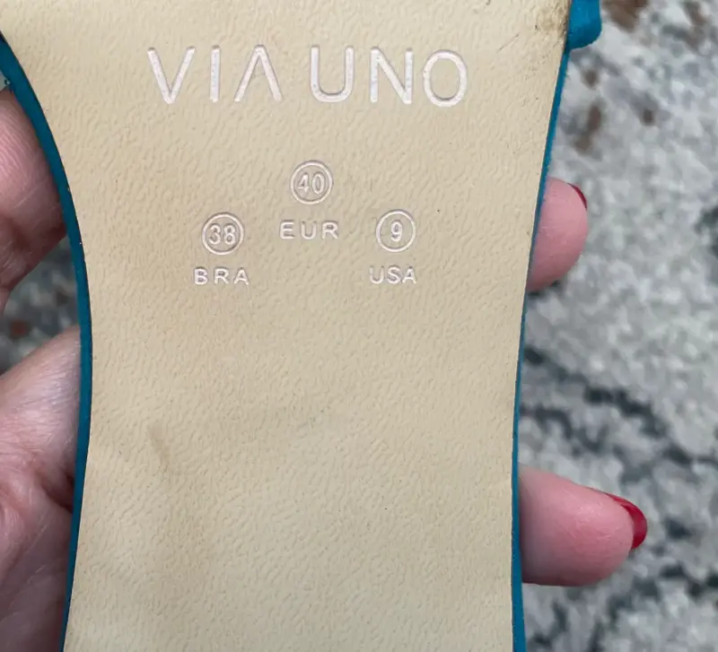 Sandalias de tacón azul Via Uno con correa ajustable - 4