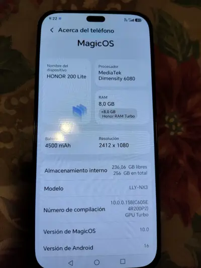 Smartphone Honor 200 Lite 5G con 256GB - miniatura 2