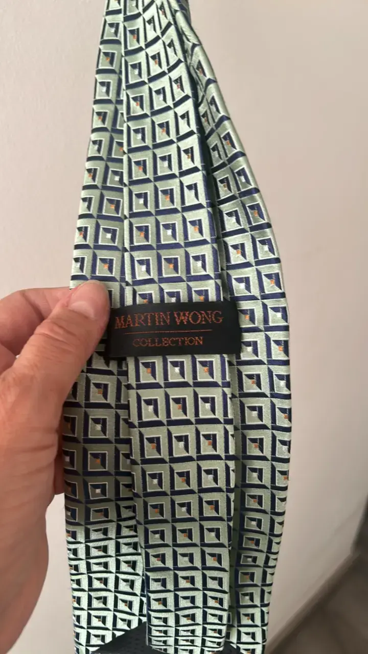 Corbata de seda estampada Martin Wong - 3