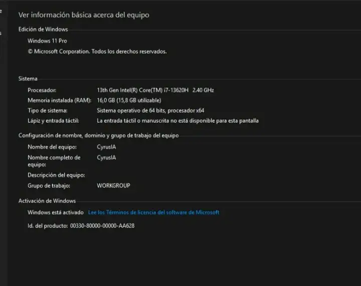 Notebook Lenovo i7 13620 4060 RTX - 4