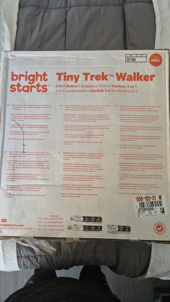 Andador Bright Starts Tiny Trek 2 en 1 - 2