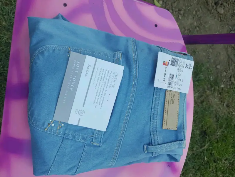 Jeans celestes talla 40 para mujer - 2