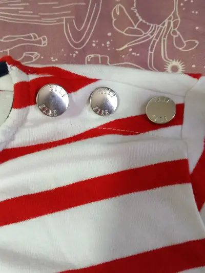 Polera de rayas rojas y blancas Elle talla L - miniatura 4
