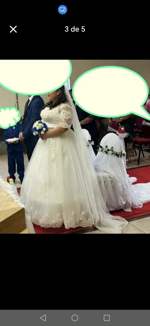 Vestido novia con encaje corset desde s hasta L - 2