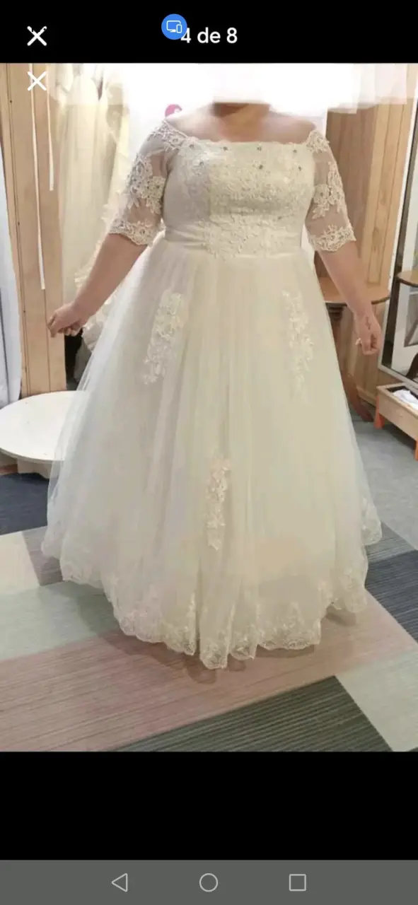 Vestido novia con encaje corset desde s hasta L - 4