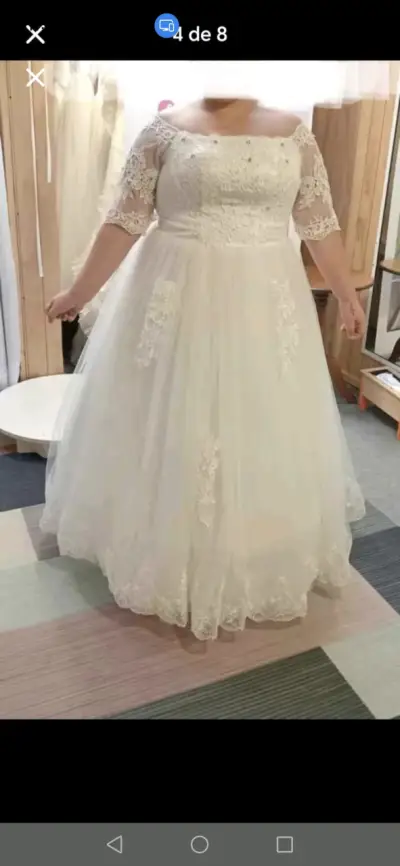 Vestido novia con encaje corset desde s hasta L - miniatura 4