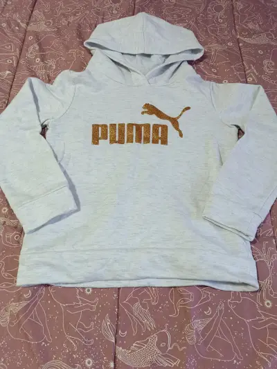 Polerón con capucha Puma gris para niños - miniatura 1