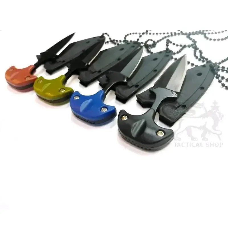 Mini daga táctica con funda y cadena - 1