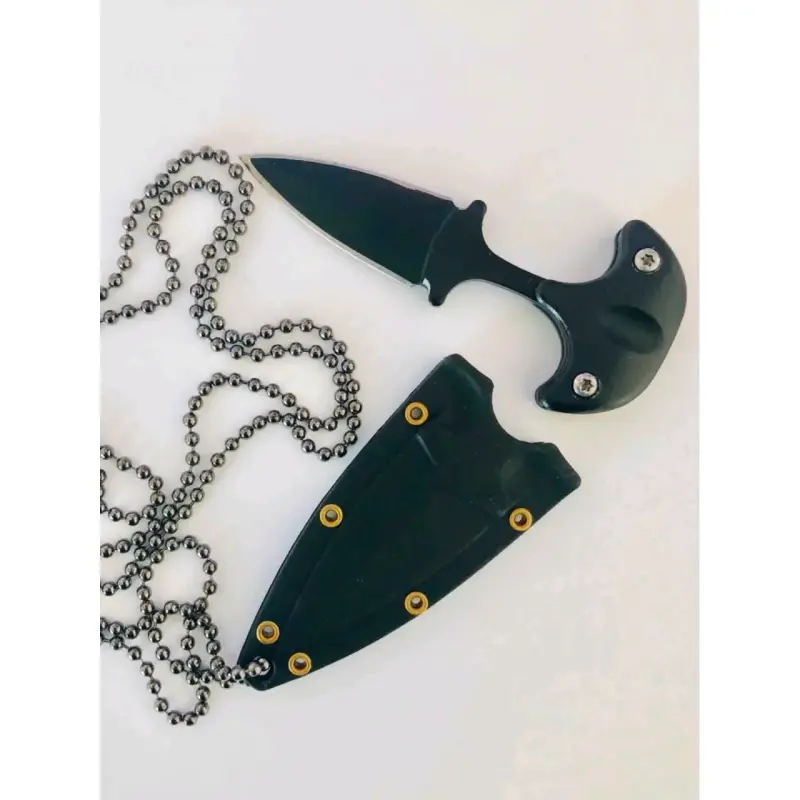 Mini daga táctica con funda y cadena - 6