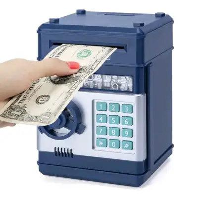 Caja fuerte electrónica para niños azul - miniatura 4
