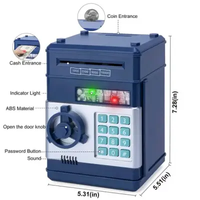 Caja fuerte electrónica para niños azul - miniatura 6