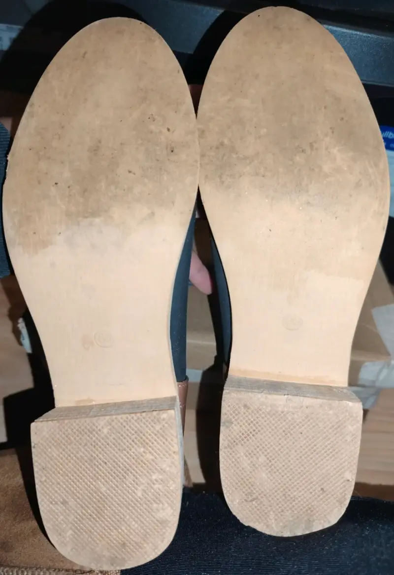 Botines de eco-cuero negro y marrón para mujer n35 - 3