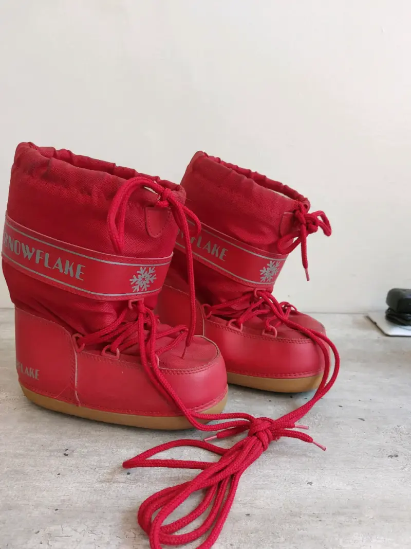 Botas de nieve rojas Snowflake para niños - 1