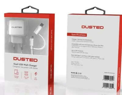 Cargador de Pared USB Dual Dusted con Cable - miniatura 2