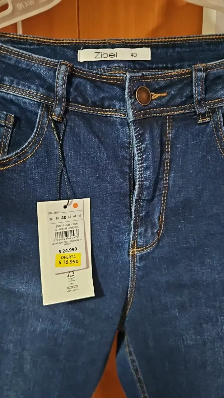 Jeans azul para mujer Zibel talla 40 - 3