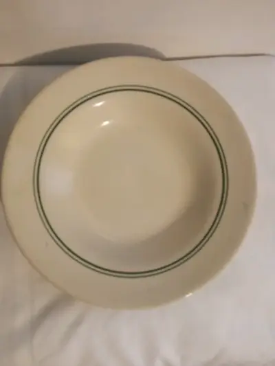 Plato de cerámica con borde verde Lozapenco - miniatura 1