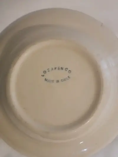 Plato de cerámica con borde verde Lozapenco - miniatura 2
