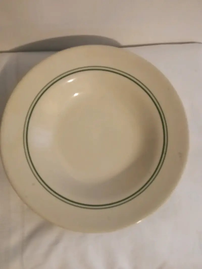 Plato de cerámica con borde verde Lozapenco - 3