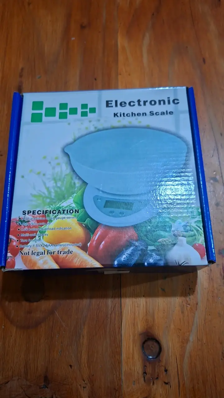 Balanza electrónica de cocina con pantalla digital