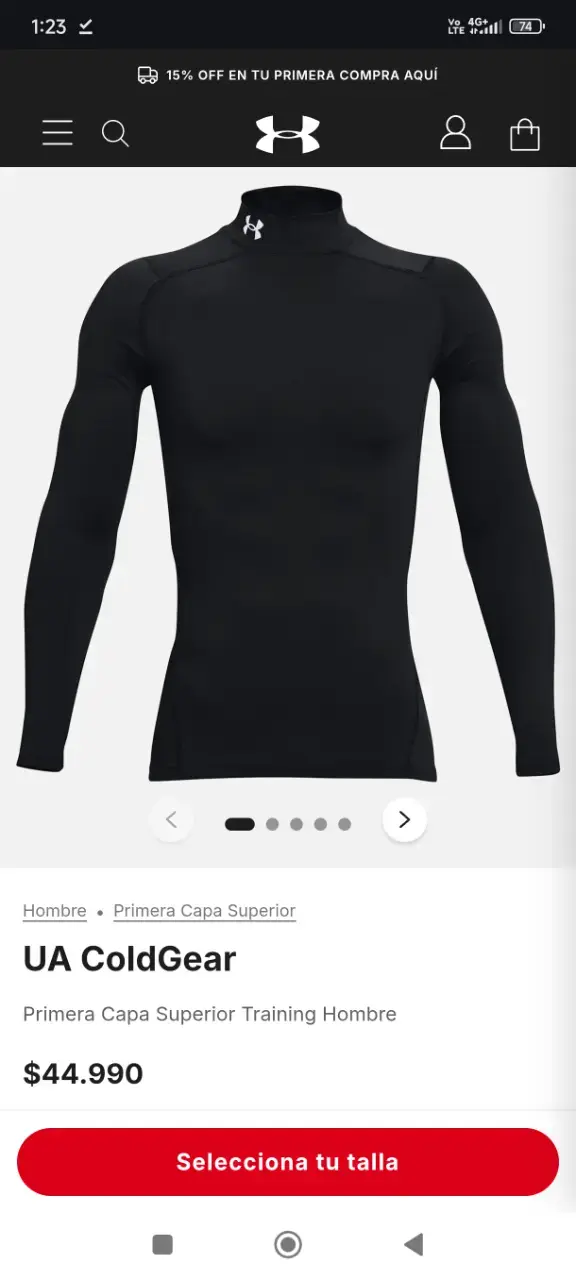 Polera Térmica Under Armour UA ColdGear Hombre