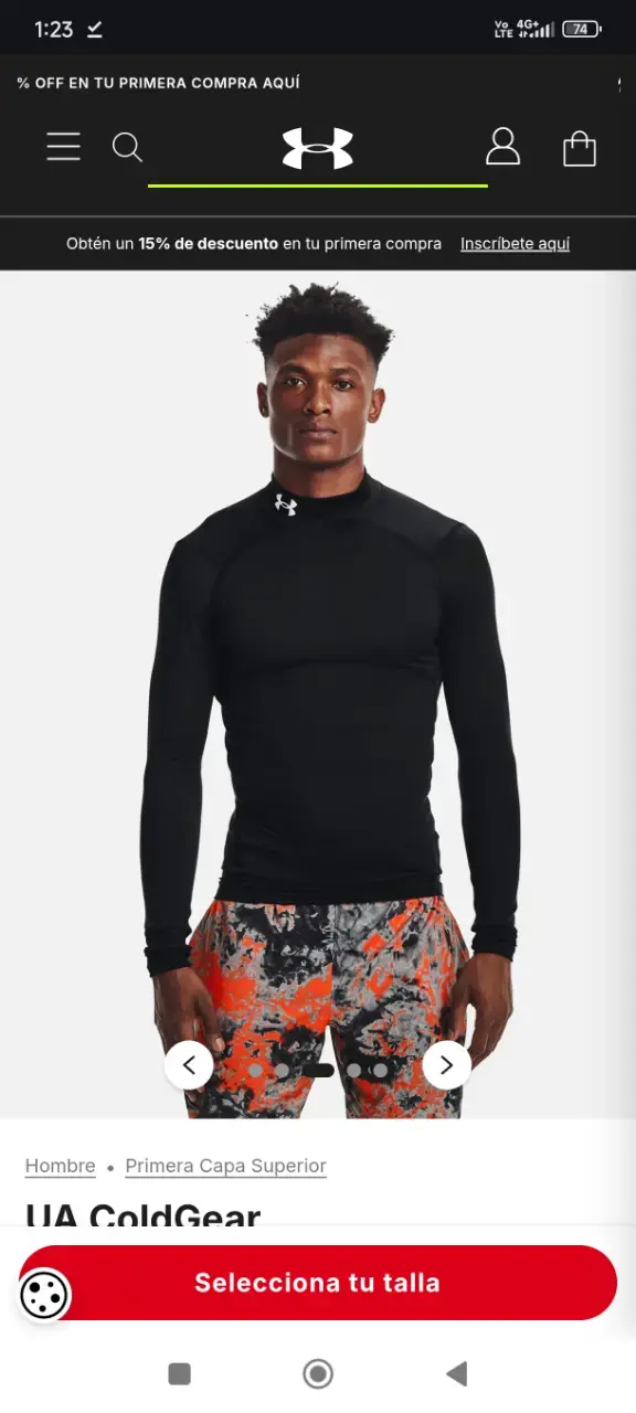 Polera Térmica Under Armour UA ColdGear Hombre - 2