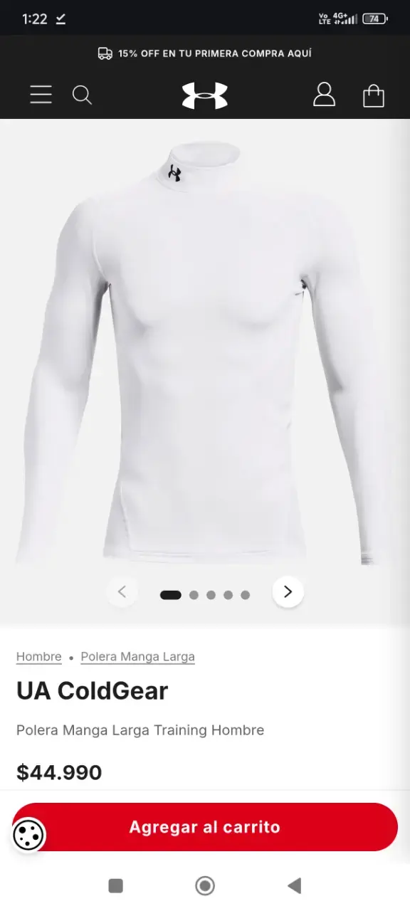 Polera Manga Larga Under Armour UA ColdGear Hombre