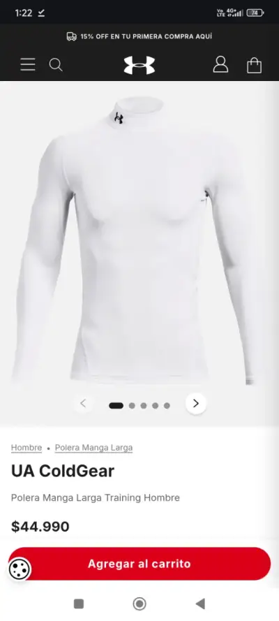 Polera Manga Larga Under Armour UA ColdGear Hombre - miniatura 1