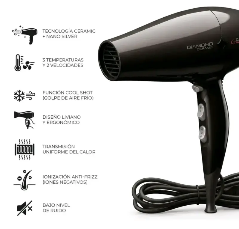 Secador de Pelo Gama Diamond Ceramic 2300W - 4