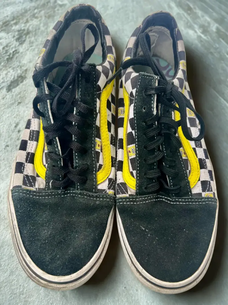 Zapatillas Vans Old Skool Checkerboard Negras - 1