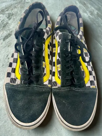 Zapatillas Vans Old Skool Checkerboard Negras - miniatura 1