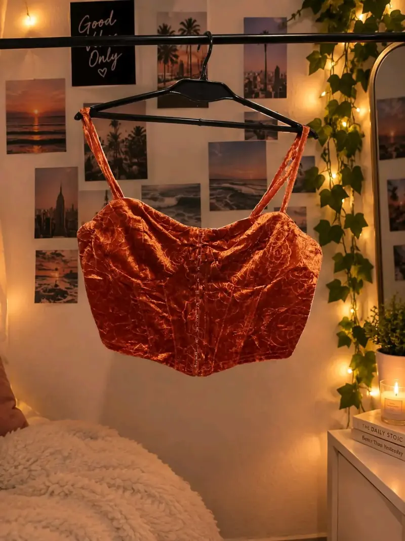 Top de terciopelo para mujer