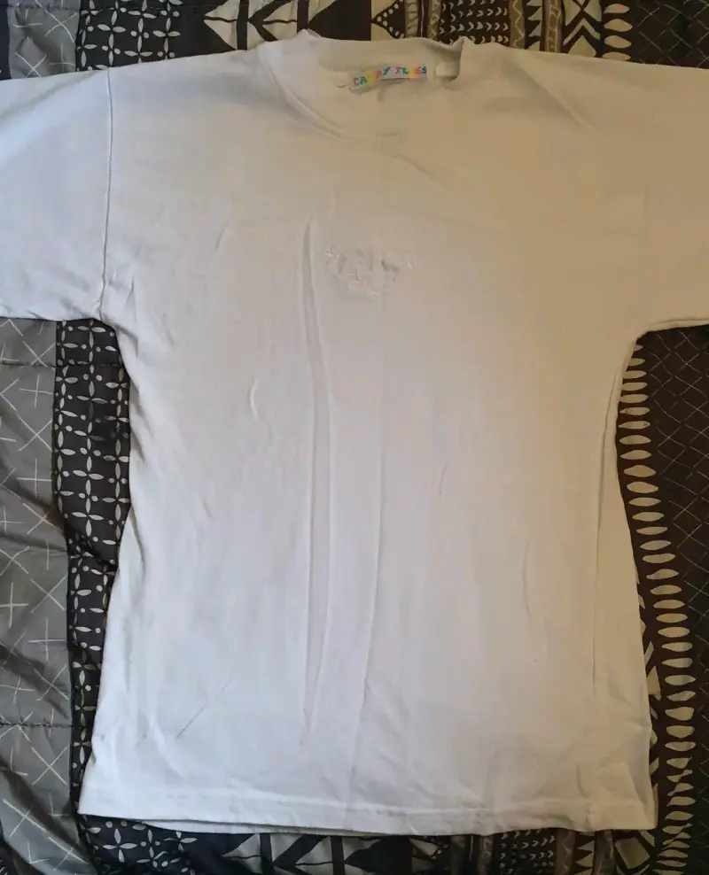 Polera blanca unisex de algodón - 2