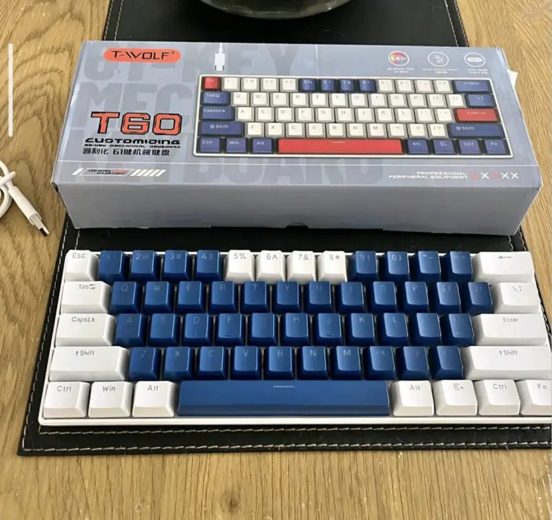 Teclado mecánico T-WOLF T60 retroiluminado - 1