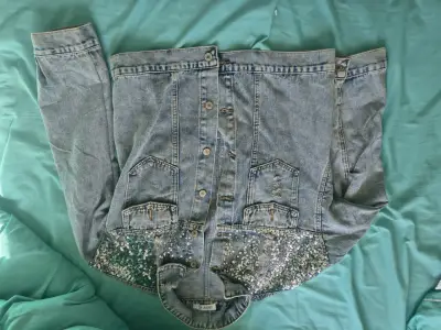 Conjunto de suéteres y chaqueta de mezclilla para mujer - miniatura 2