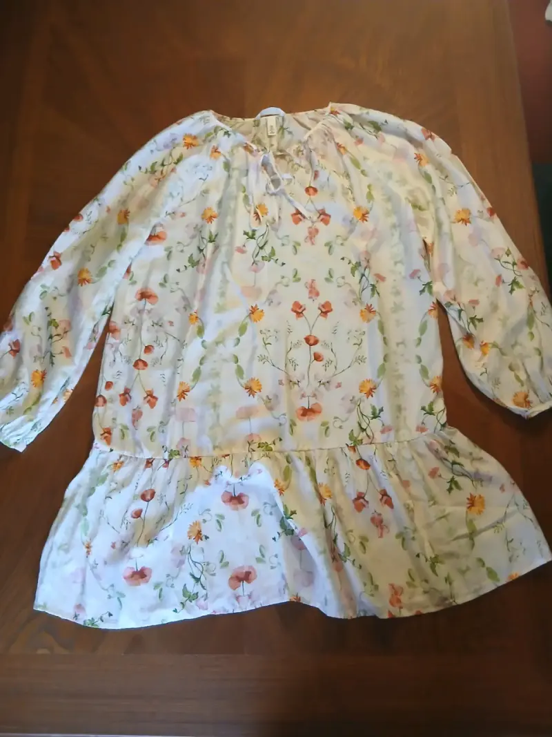 Vestido floral de manga larga para mujer