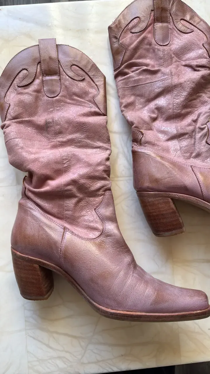 Botas vaqueras de cuero mujer - 4